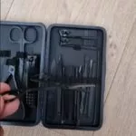 18 pcs Men's Pedicure Manicure Set Leather Black Gift photo review