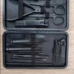 18 pcs Men's Pedicure Manicure Set Leather Black Gift photo review