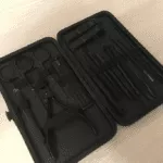 18 pcs Men's Pedicure Manicure Set Leather Black Gift photo review