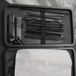 18 pcs Men's Pedicure Manicure Set Leather Black Gift photo review
