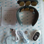 Neck Massager - 6 Heads Smart Electric Back Pulse - 42℃ Heat / White photo review