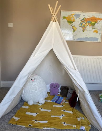 Funteep ™ Kids Teepee Tent | Cotton Canvas with Wooden Poles photo review
