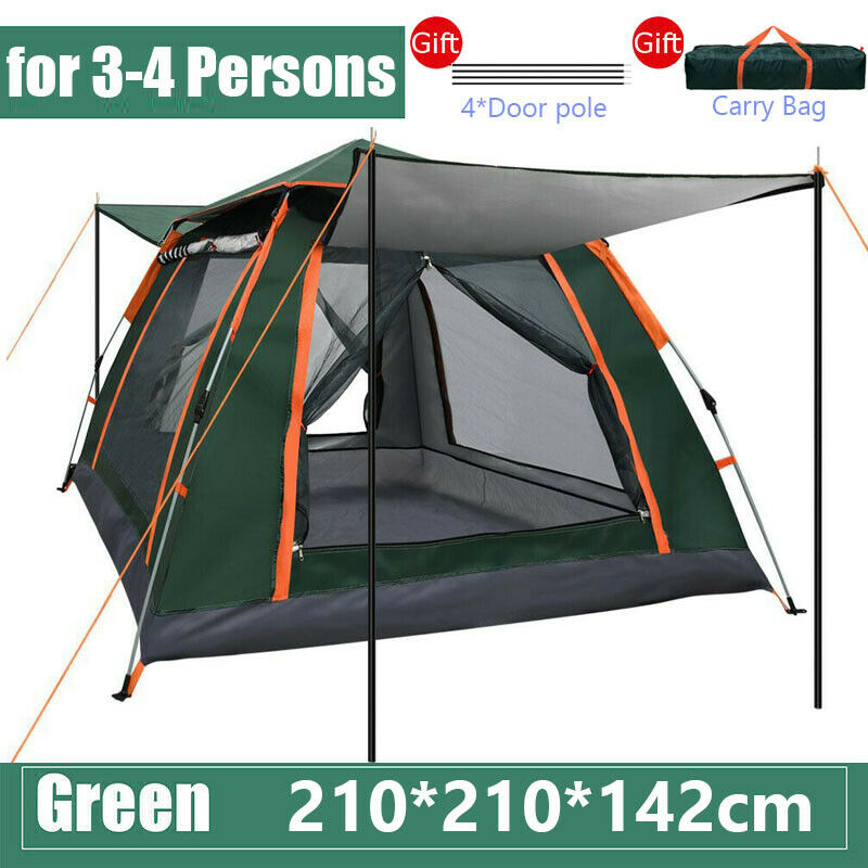 Image 1 - 3-4People Waterproof Automatic Outdoor Instant Pop Up Tent Camping Hiking Canopy