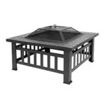 Outdoor Fire Pit Table - Heavy Duty Iron Mesh and Frame - 25.35 lbs / Black - Bild 7