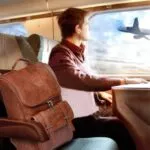 Men's leather brown backpack - Bild 6