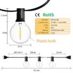 Festoon Outdoor String Light G40 - 18m / 33 Bulbs - Imagen 3
