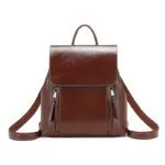 Women's leather backpack