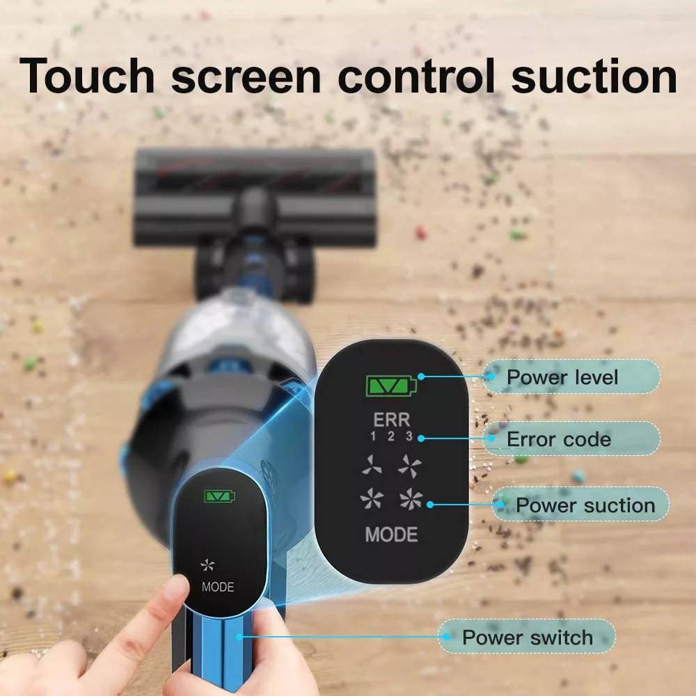 Cordless Vacuum Cleaner - 22000Pa Powerful Suction wih LED Touch Screen - Imagen 5
