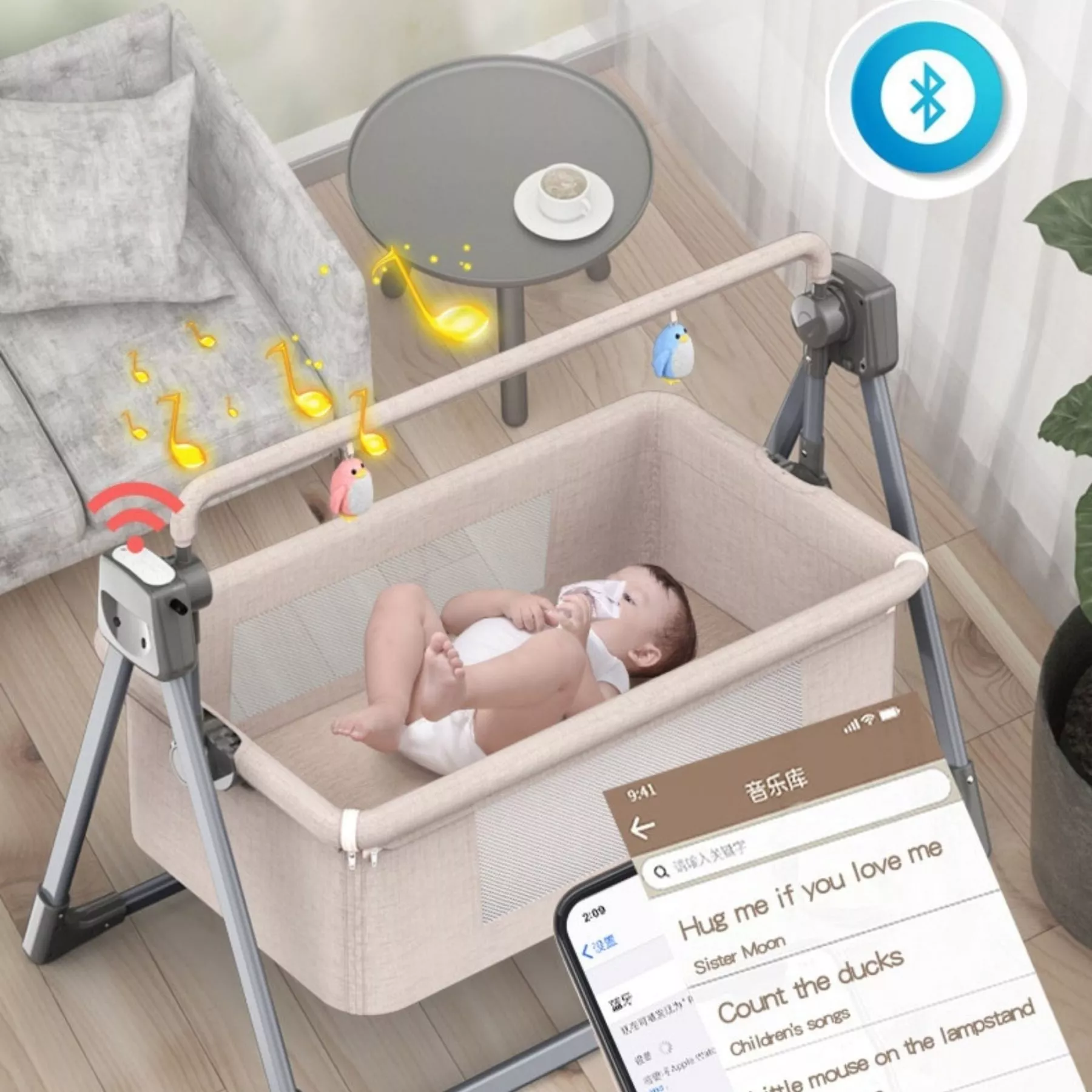 Portable Baby Crib Cradle - Imagen 3