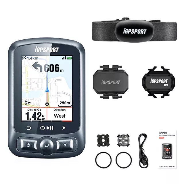 Bike Computer GPS With Wireless Speedometer-  Waterproof Navigation / 2.2 inch - With Heart Rate Monitor – Bild 1