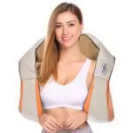 Neck Shoulder and Back Massager With Heat Massage / Low Noise and Over Heating Protection Mode - Beige / 4 Keys
