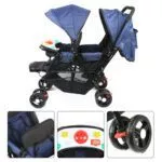 Foldable twin baby stroller - Image 3