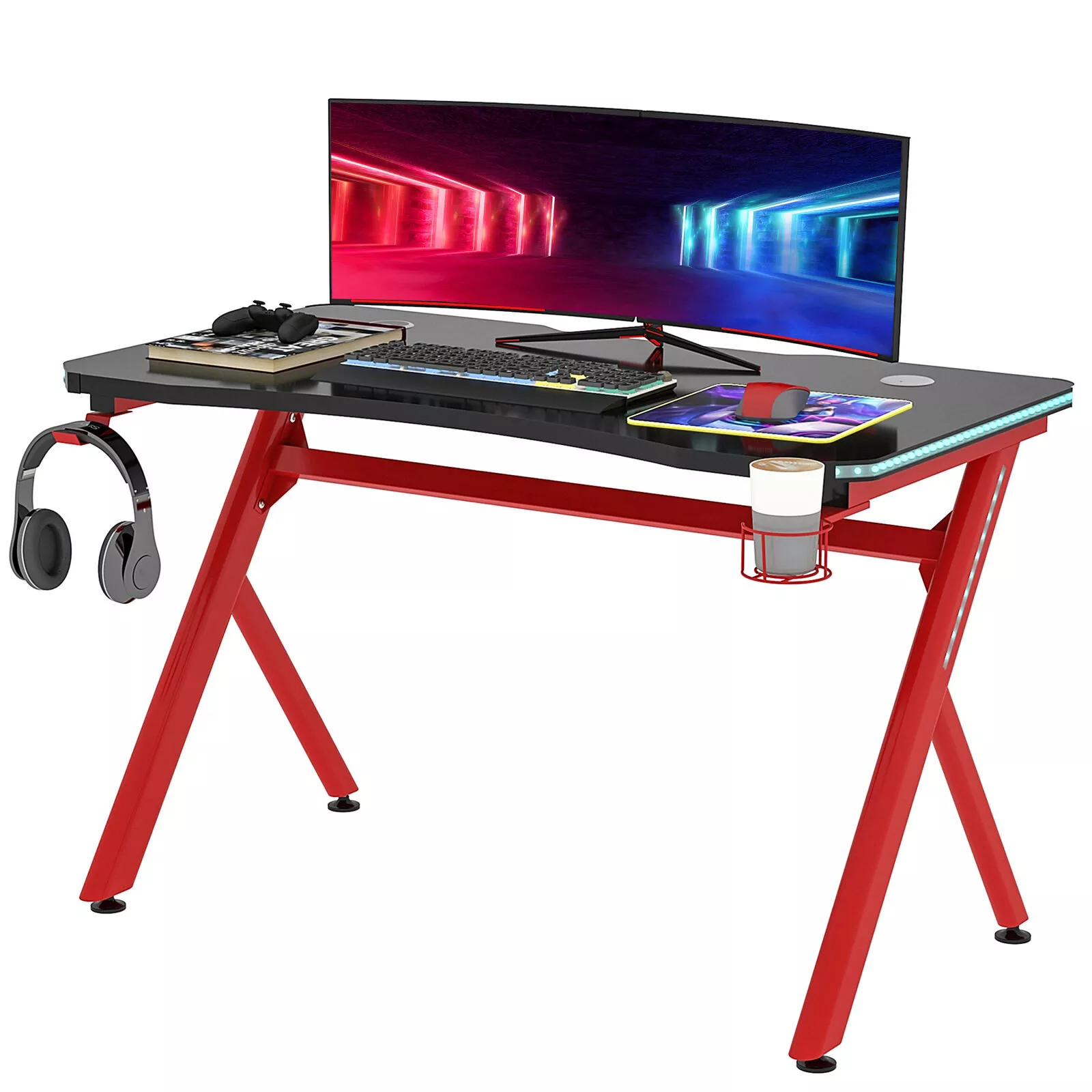 Computer Table Gaming Desk With Led – Bild 3
