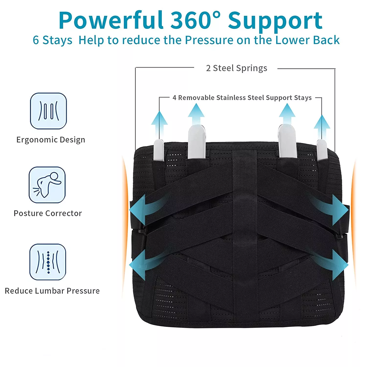 Rlevo™ Back Support Belt with Heating Pad for Lower Back Pain Relief – Bild 2