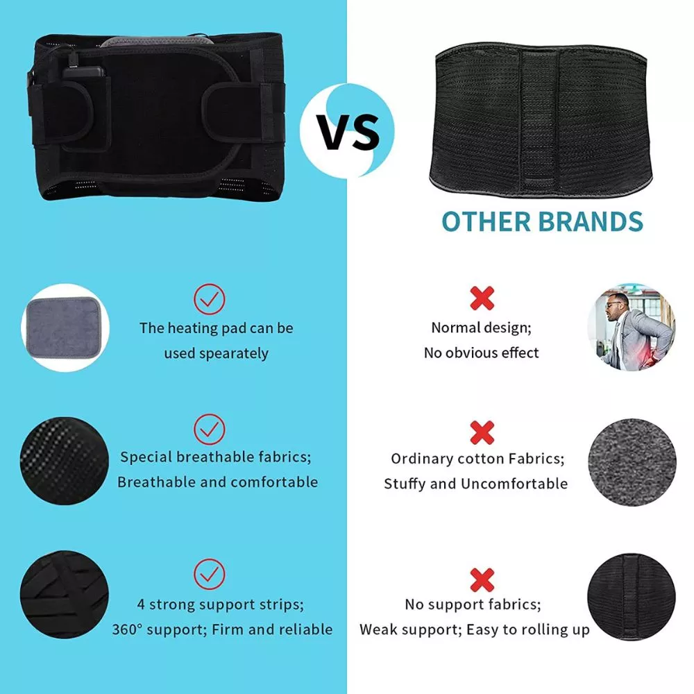 Rlevo™ Back Support Belt with Heating Pad for Lower Back Pain Relief – Bild 6