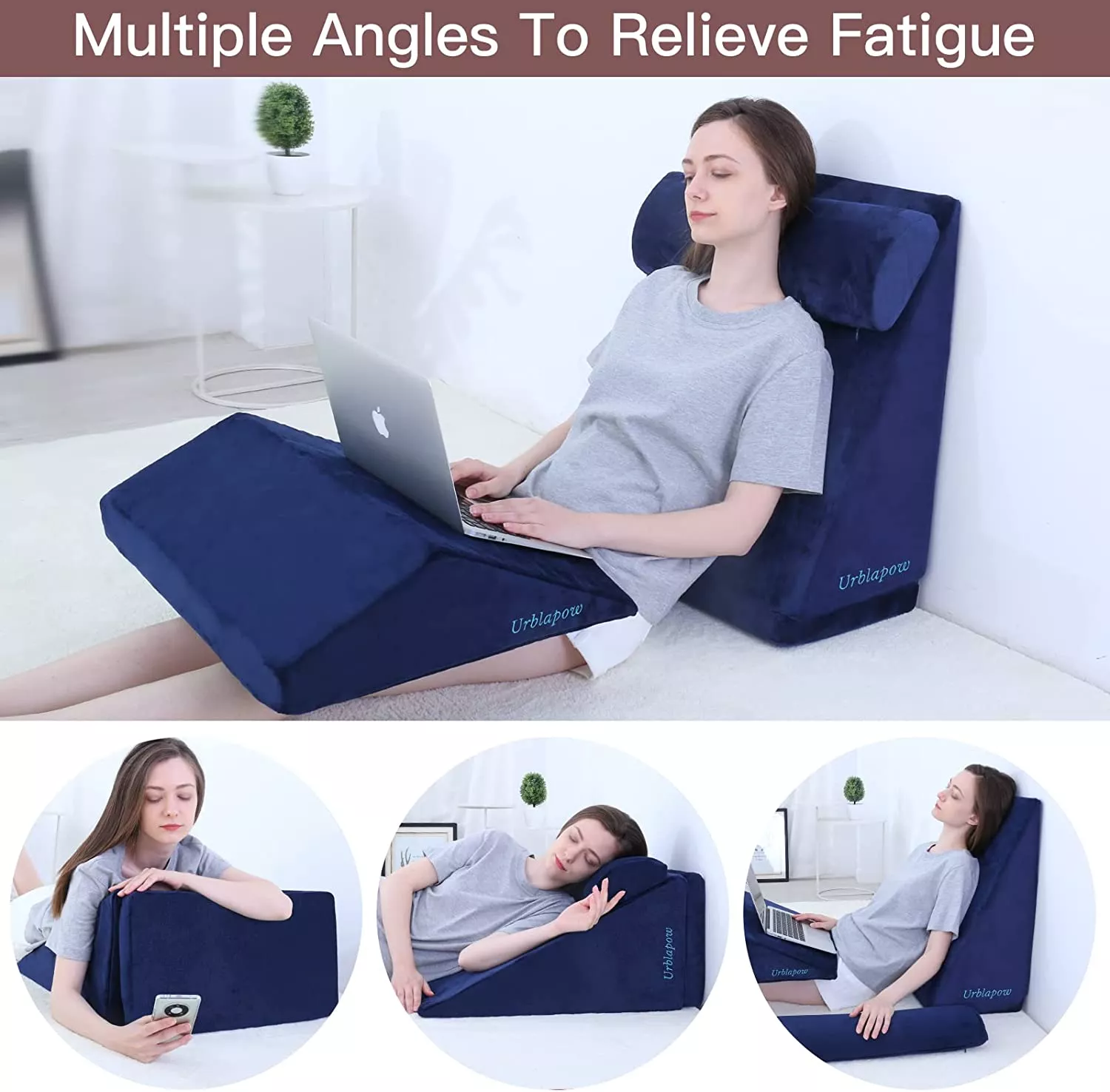 SleepUp™ Bed Wedge Pillow - Memory Foam Leg Elevation Pillow – Image 4