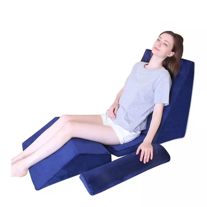 SleepUp™ Bed Wedge Pillow - Memory Foam Leg Elevation Pillow