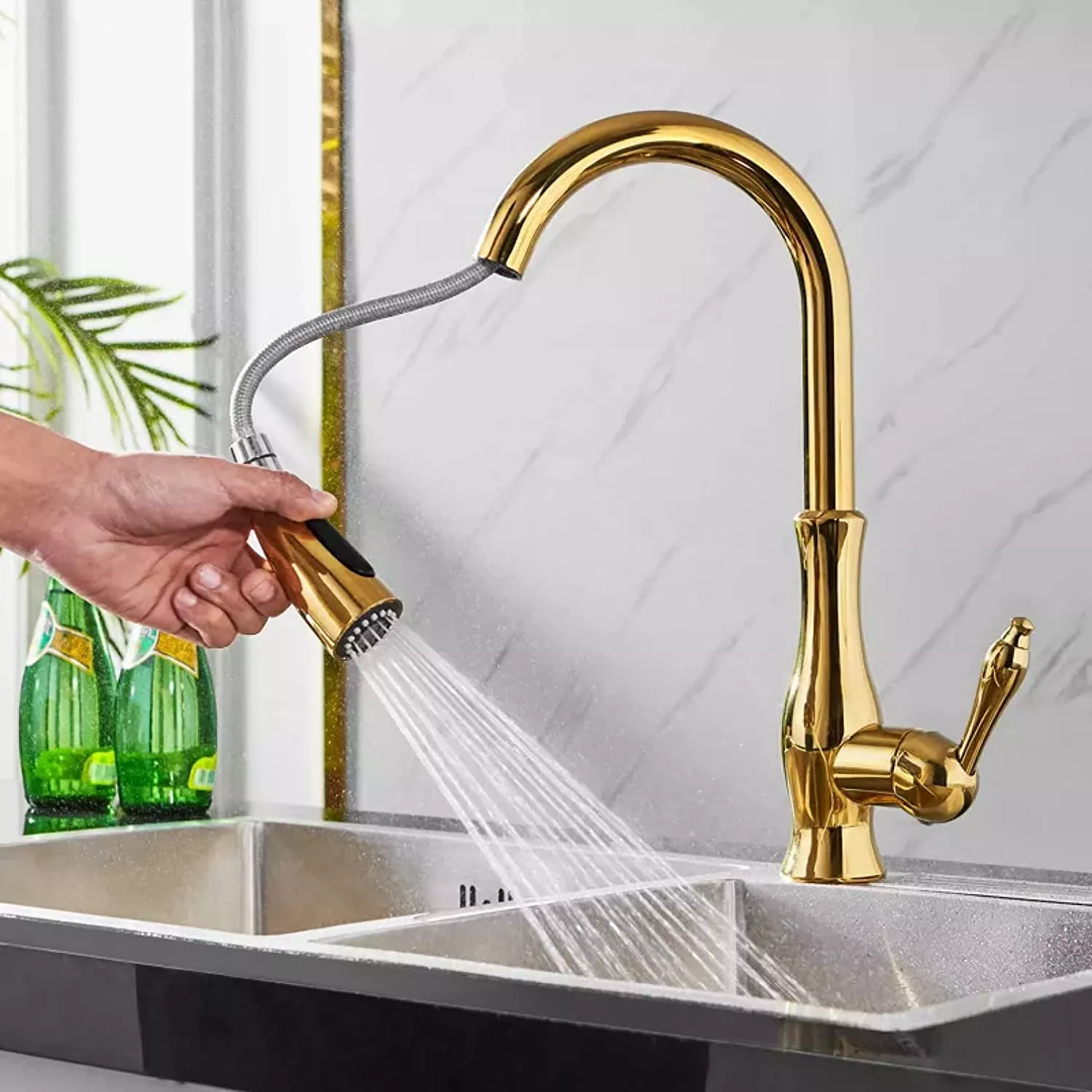TapnGo™ Mixer Kitchen Tap With Pull Out Hose and Spray Head - Afbeelding 7