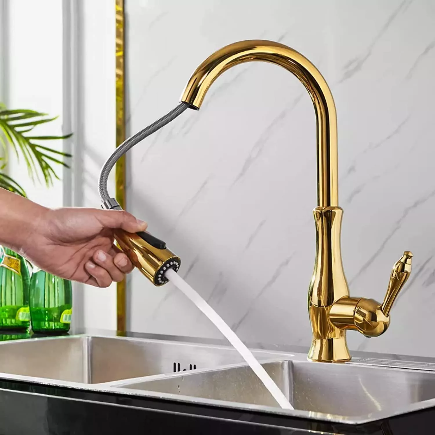 TapnGo™ Mixer Kitchen Tap With Pull Out Hose and Spray Head - Afbeelding 8