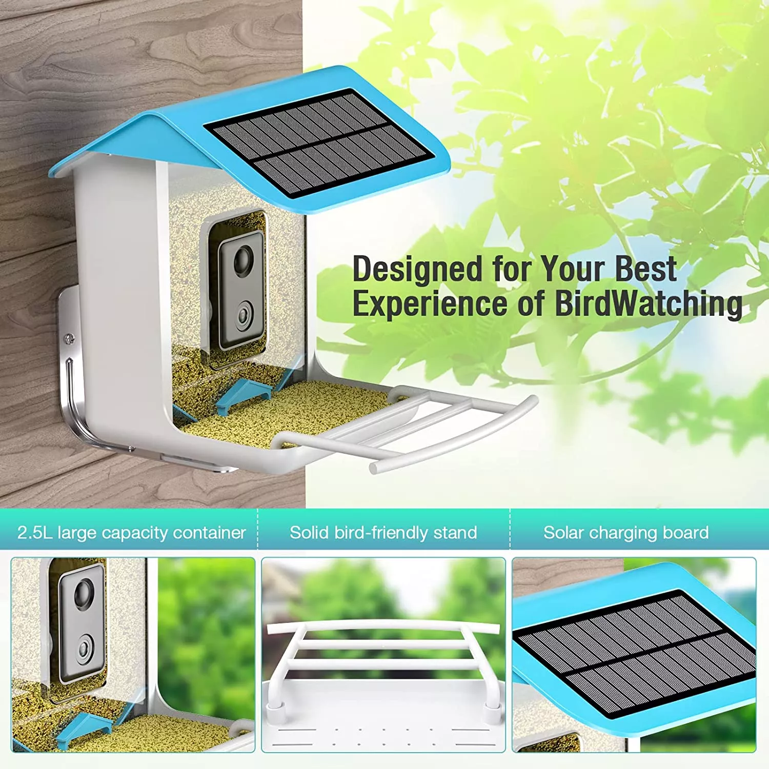 AI-Powered WIFI Smart Bird Feeder Camera – Bild 7