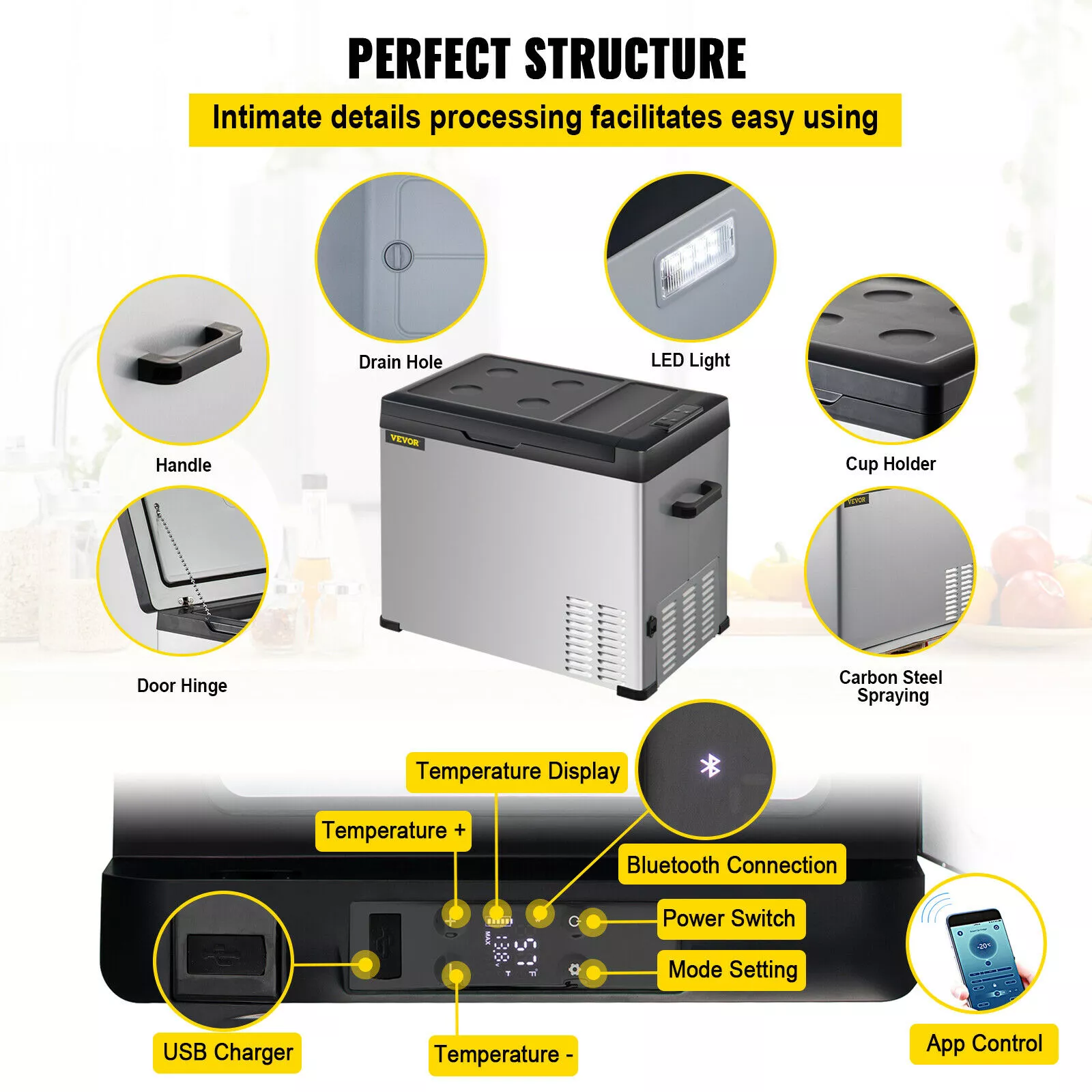 Mini Car Refrigerator Portable Small Fridge Freezer - Imagen 5