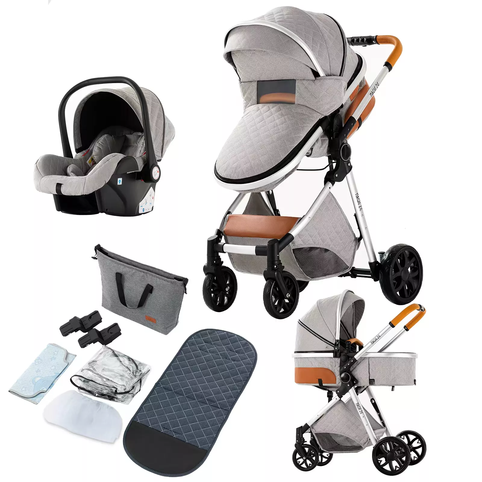 Royal Luxury Baby Pushchair 3 in 1 – Image 9
