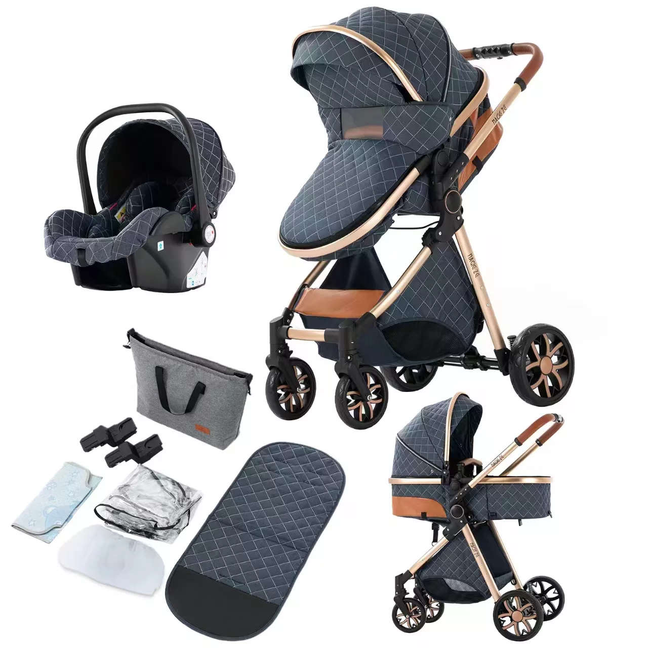 Royal Luxury Baby Pushchair 3 in 1 – Image 7