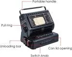 2-in-1 Gas Portable Heater with Gas Canisters - Afbeelding 5