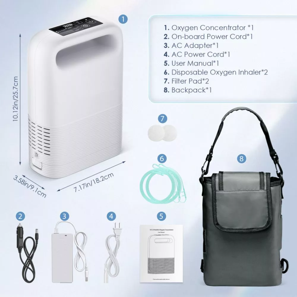 1-5 L/min Adjustable Portable Oxygen Concentrator - immagine 7