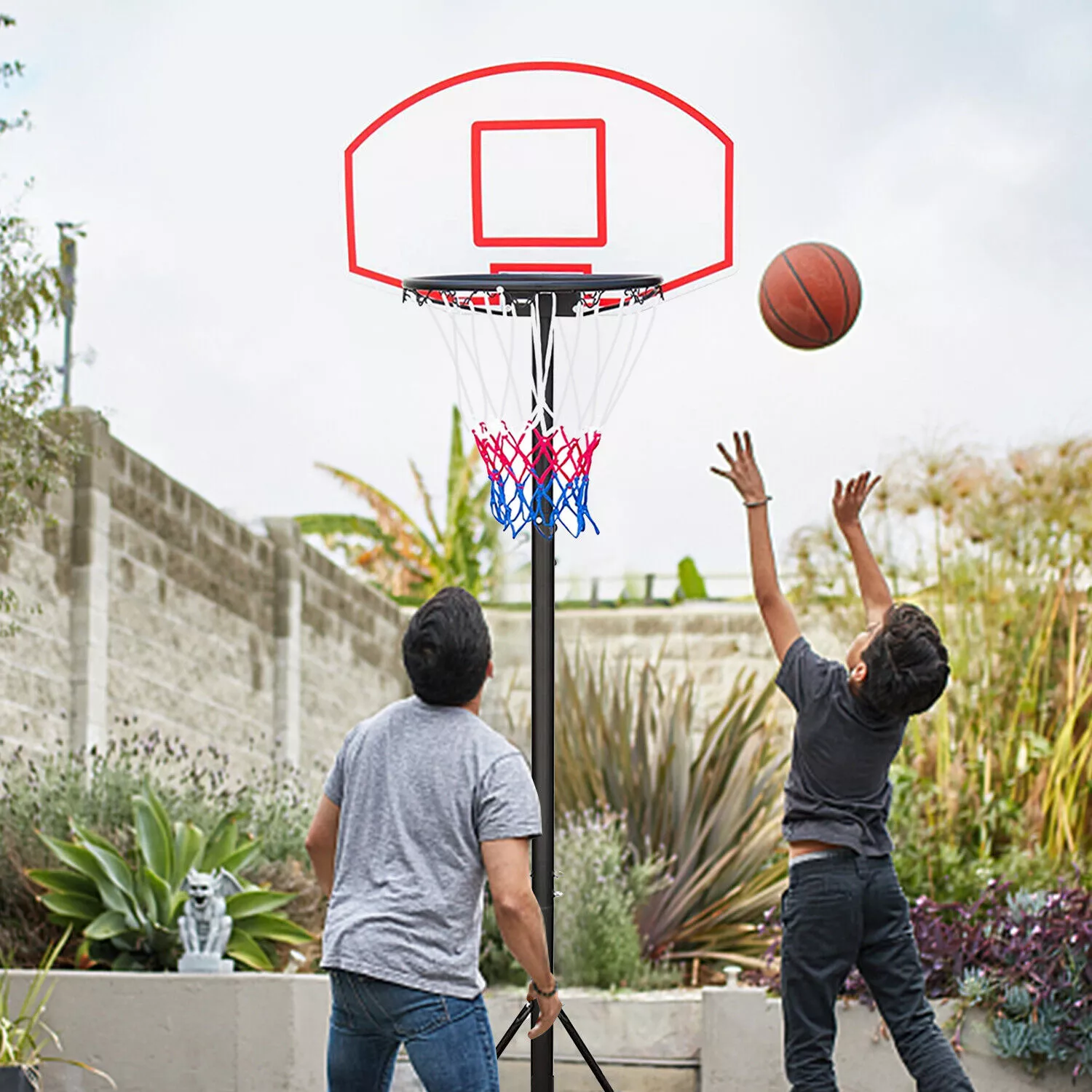 Adjustable Portable Basketball Hoop Stand and Net - Imagen 2