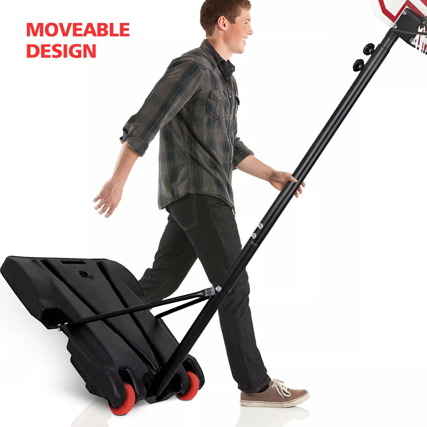 Adjustable Portable Basketball Hoop Stand and Net - Imagen 4