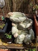 Solar Powered Water Fountain Rock Fall Stone Feature photo review