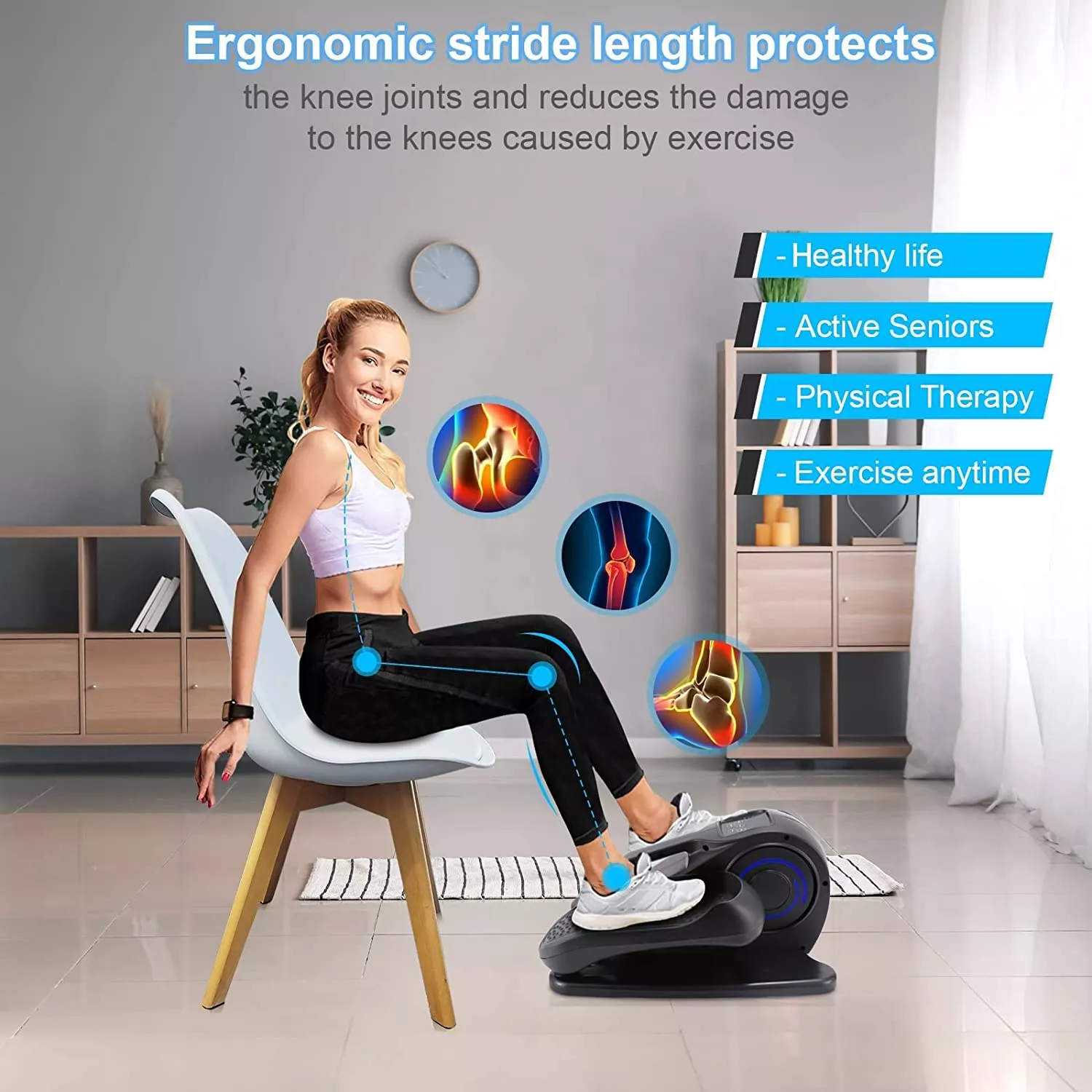 Under Desk Elliptical Machine Mini Pedal Exercicer - Imagen 2