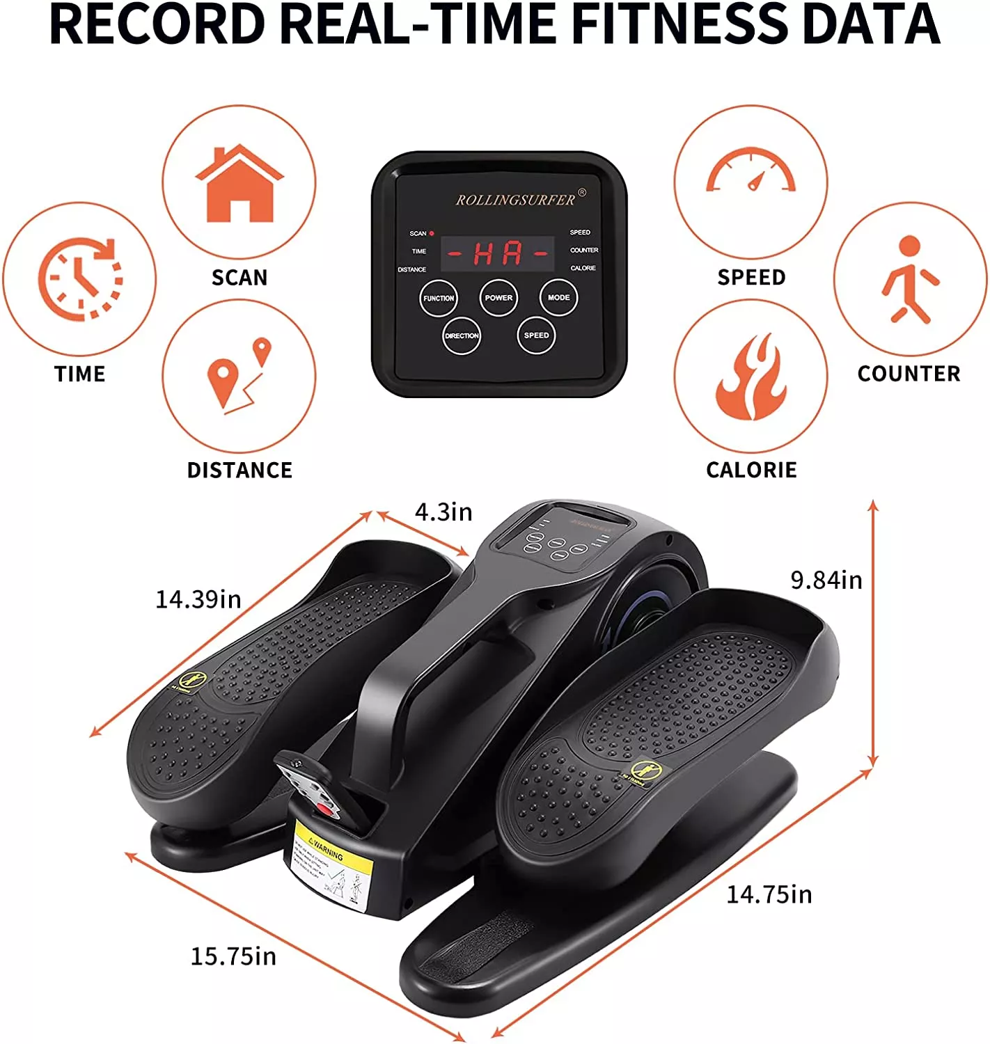 Under Desk Elliptical Machine Mini Pedal Exercicer - Imagen 5