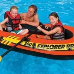 2 Person Inflatable Boat with Oars - Image 2