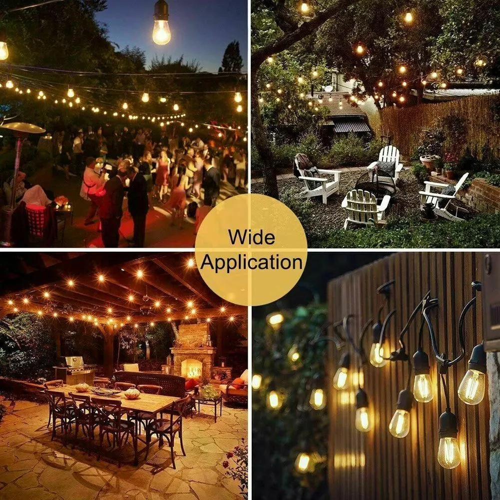 Outdoor String Lights 15 LED Bulbs Garden Lights - immagine 3