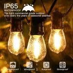 Outdoor String Lights 15 LED Bulbs Garden Lights - immagine 5