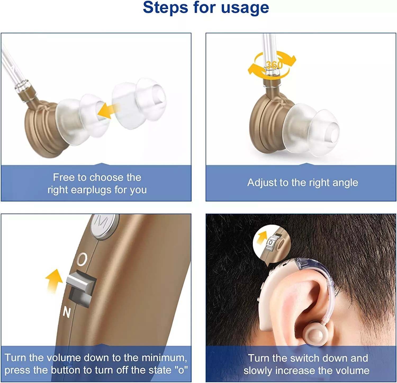 Rechargeable Digital In-ear Hearing Aids for Adults - immagine 7