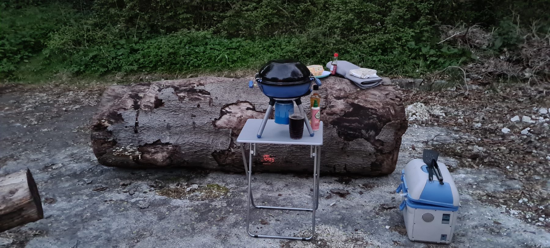 All-in-One Portable Camping Cooker BBQ Grill photo review