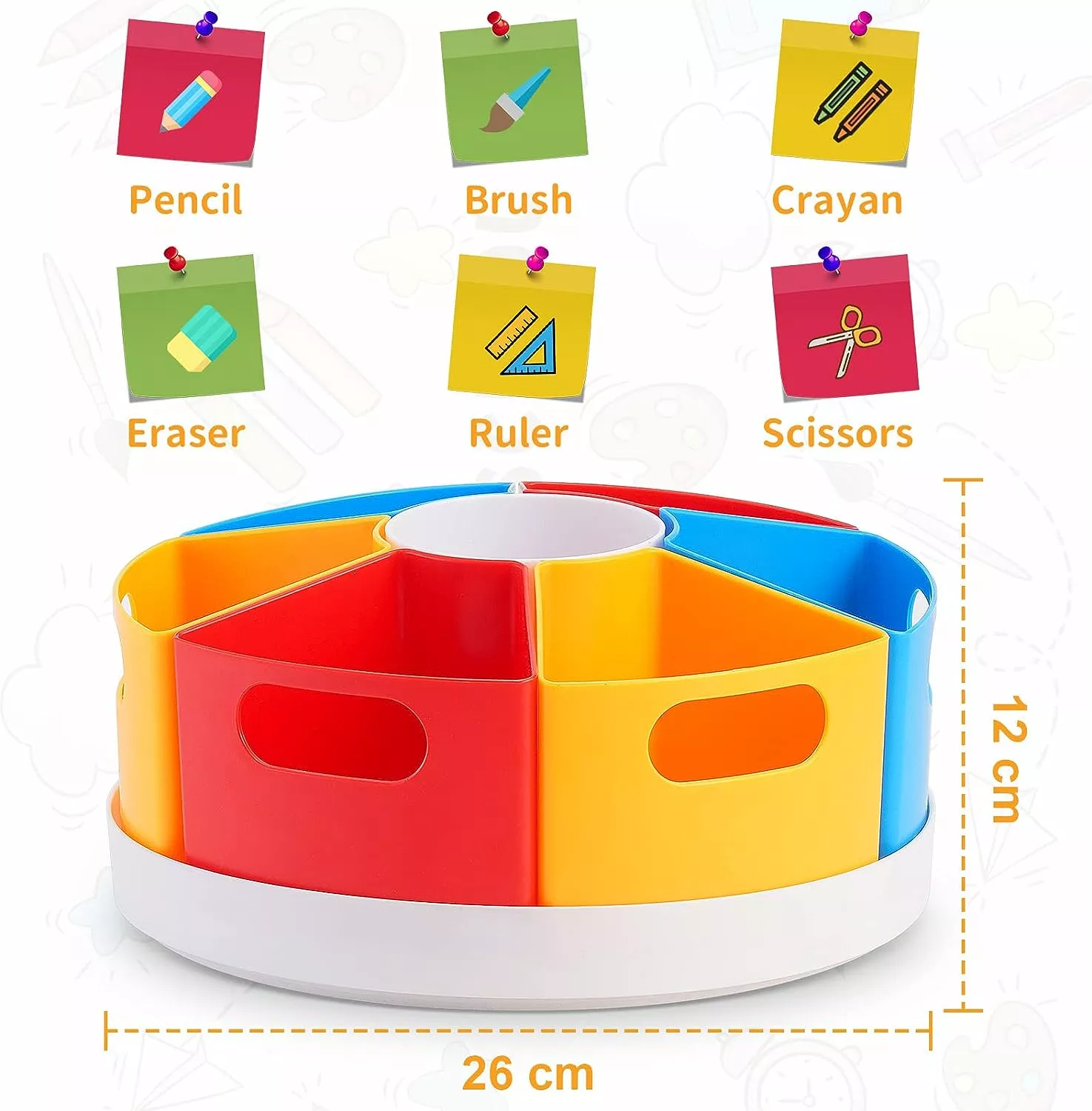 Rotating Desk Organiser for Kids Desk - Imagen 5