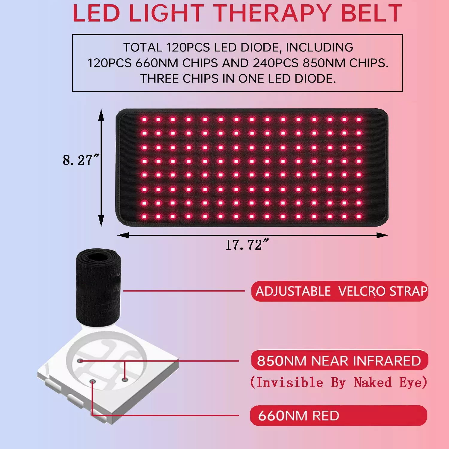 Red LED Light Therapy Belt - immagine 5