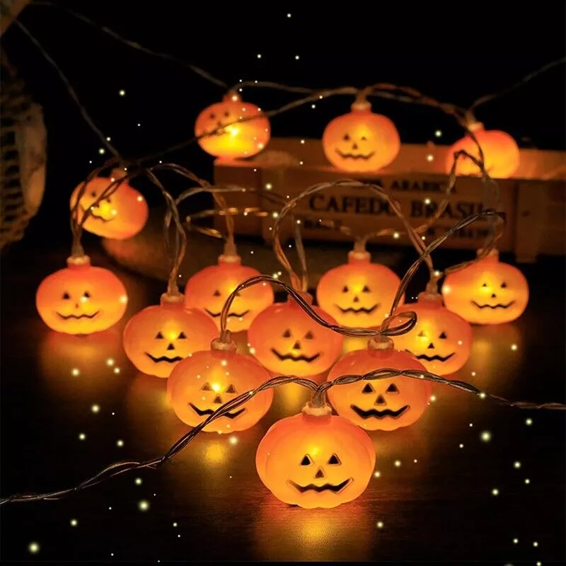 20 LED Pumpkin Halloween String Lights – Image 1