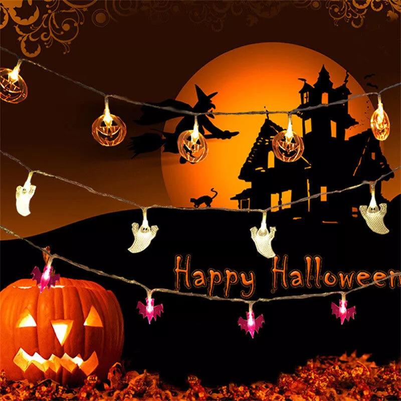 20 LED Pumpkin Halloween String Lights – Image 2