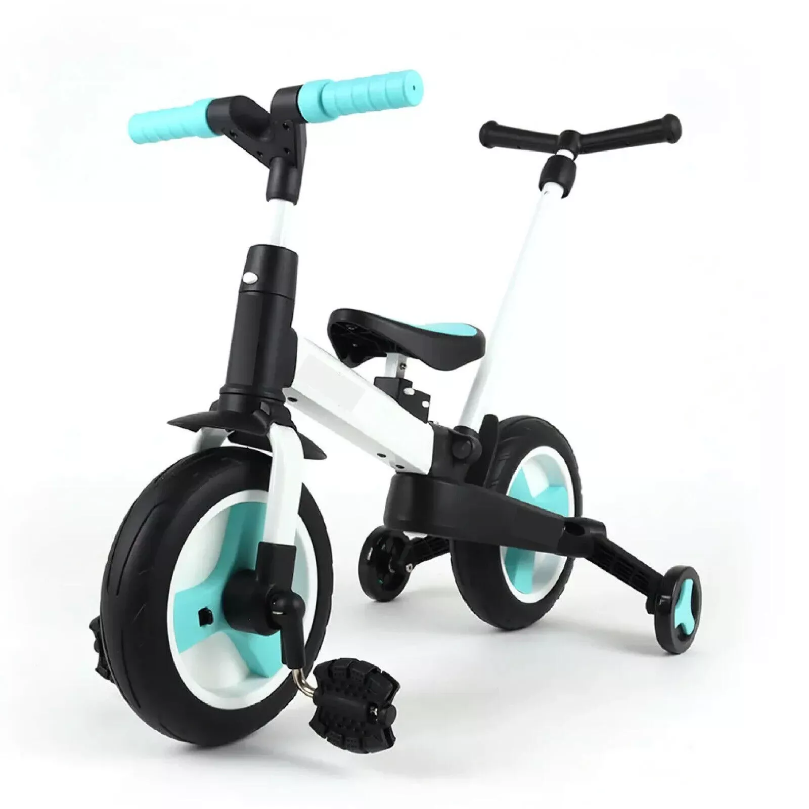 4-in-1 Balance Bike with Parent Push Handle Trike – Bild 2