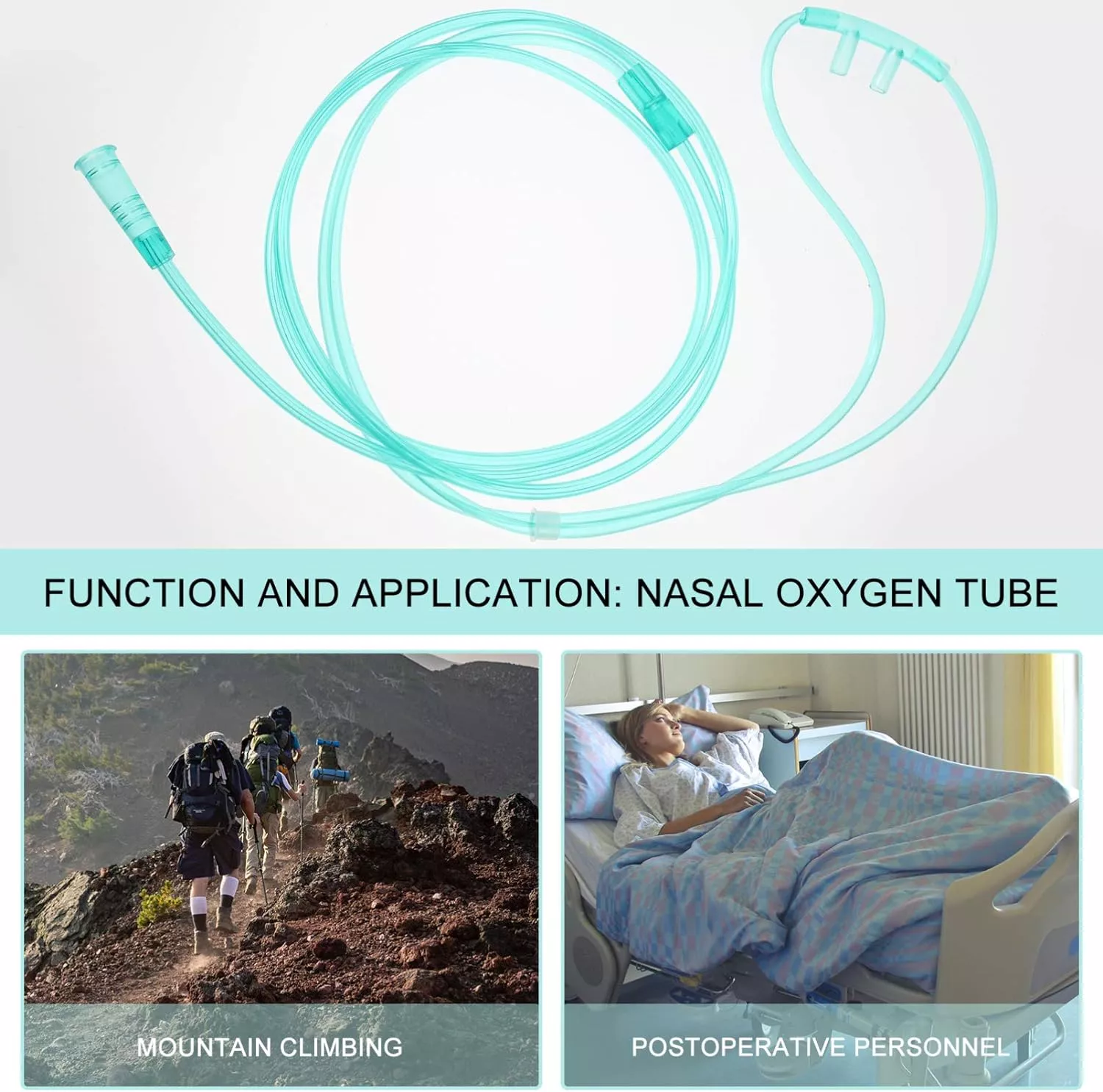 6pcs High- Flow Nasal Oxygen Cannula Standard Connector - 150x1cm - immagine 8
