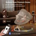 Baby Swing Chair,Electric Baby Bouncer with 5 Swing Amplitudes - immagine 5