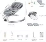 Baby Swing Chair,Electric Baby Bouncer with 5 Swing Amplitudes - immagine 3