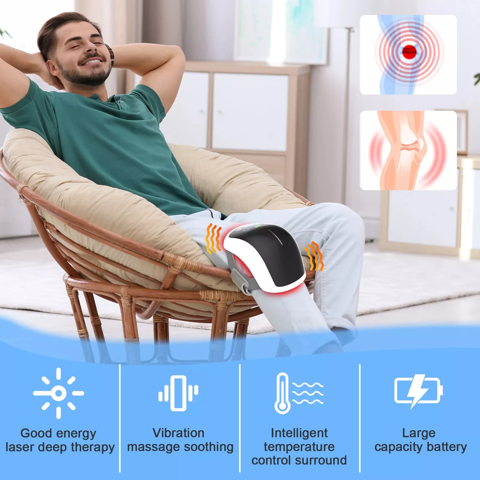 KTS Knee Massager – 3-in-1 Wireless Laser Therapy – Image 2